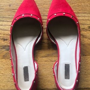 Jennifer Lopez cute flat red shoes Sz 7 1/2